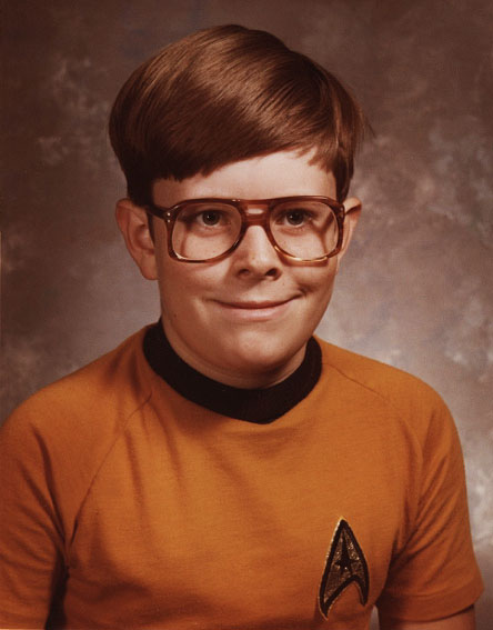 I was too cool for school in my Star Trek captain's uniform ...